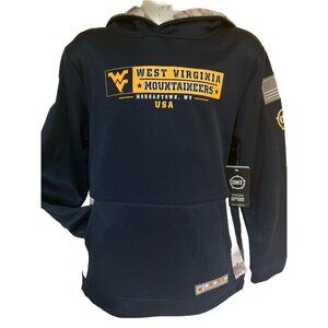NEW West Virginia Mountaineers Colosseum OHT Navy Camo Hoodie Sweatshirt Youth M